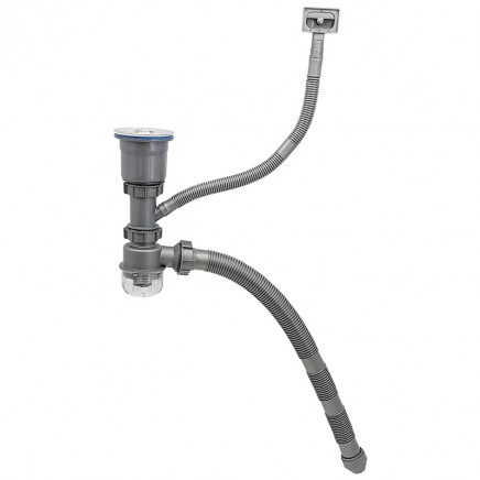 DW03-7 Сливное устройство (Сифон) для мойки 6050R/5050R, цвет: Черный