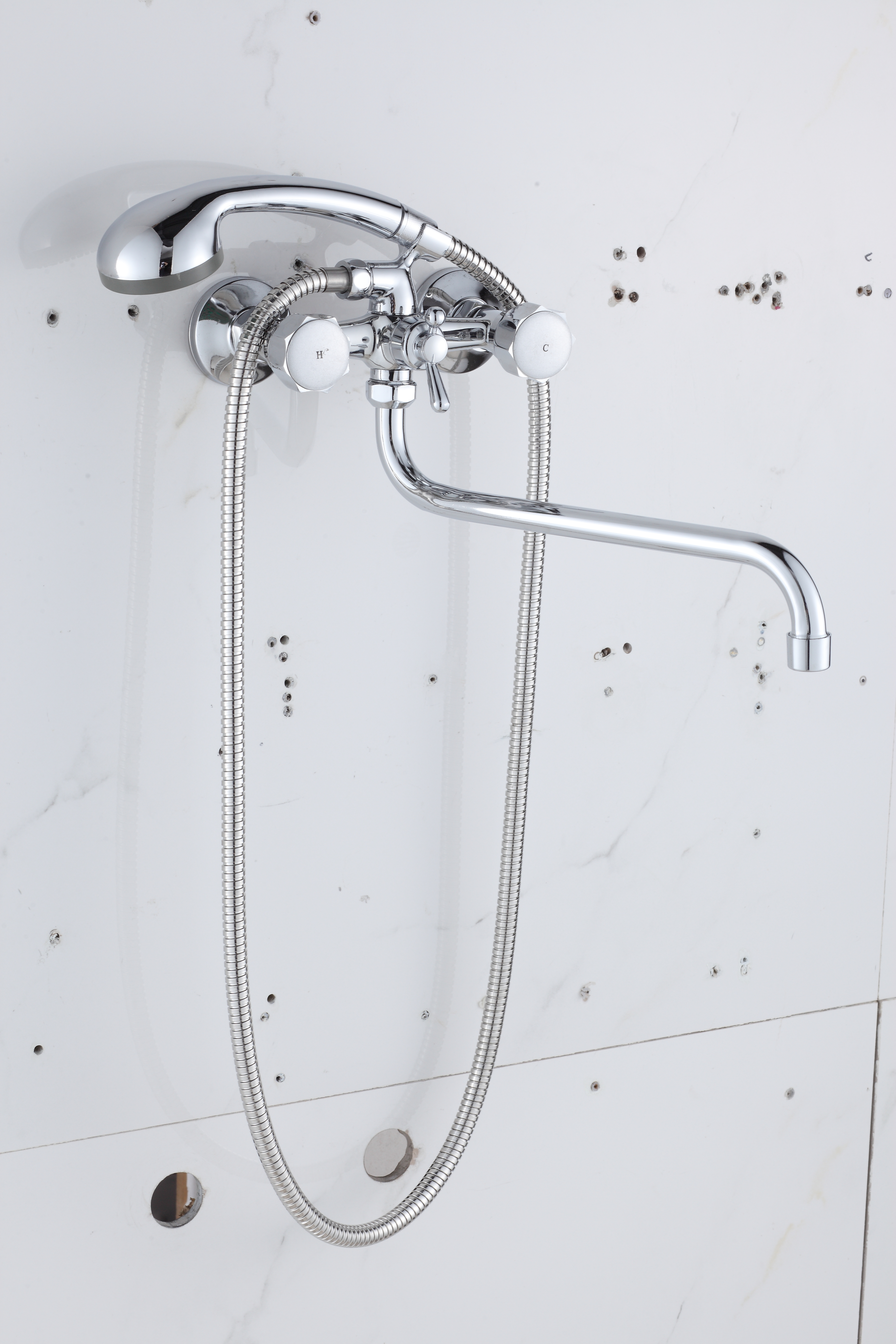Двухручковый смеситель для ванной D6501-X47